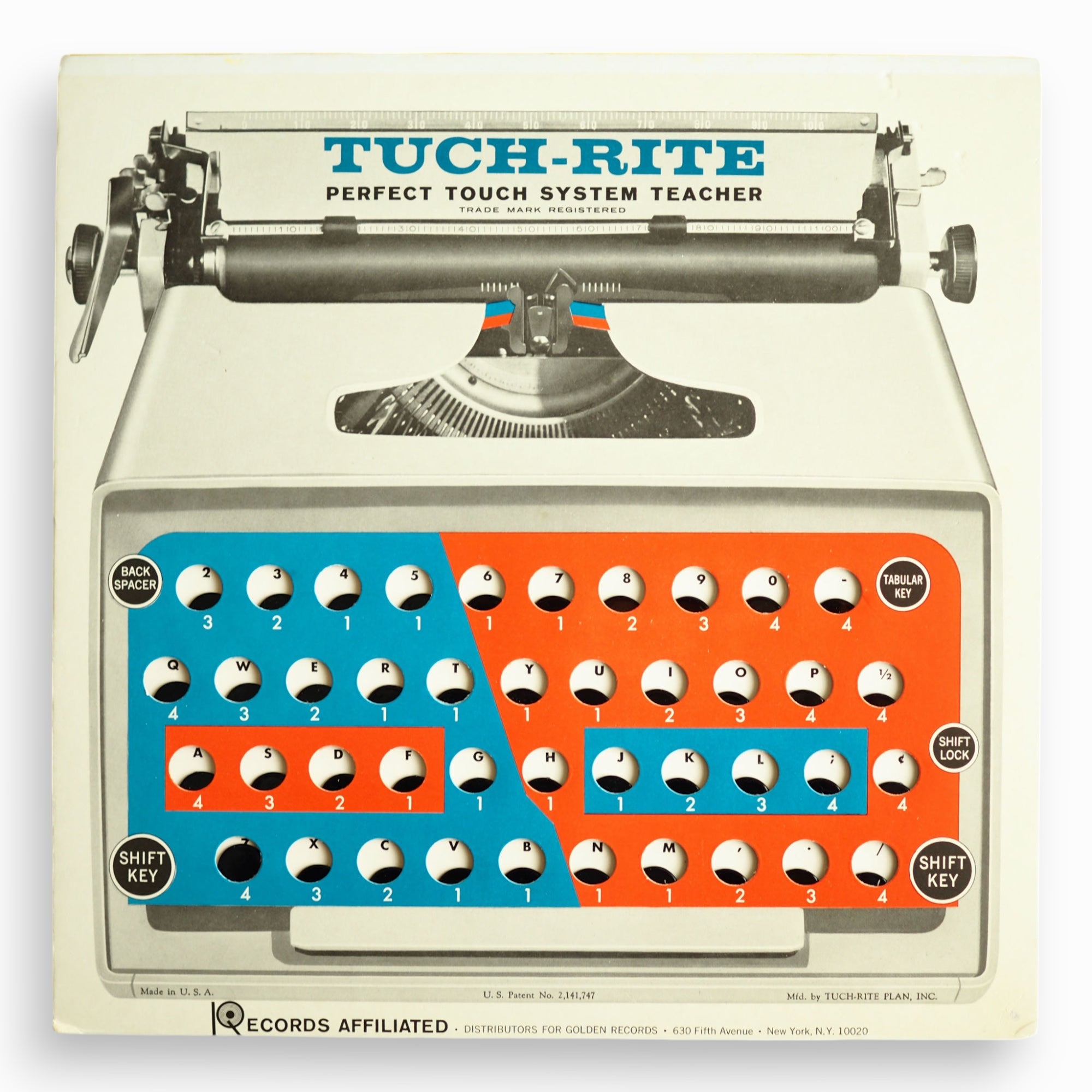 Learn To Type - "TUCH RITE" PERFECT TOUCH SYSTEM TEACHER［used］