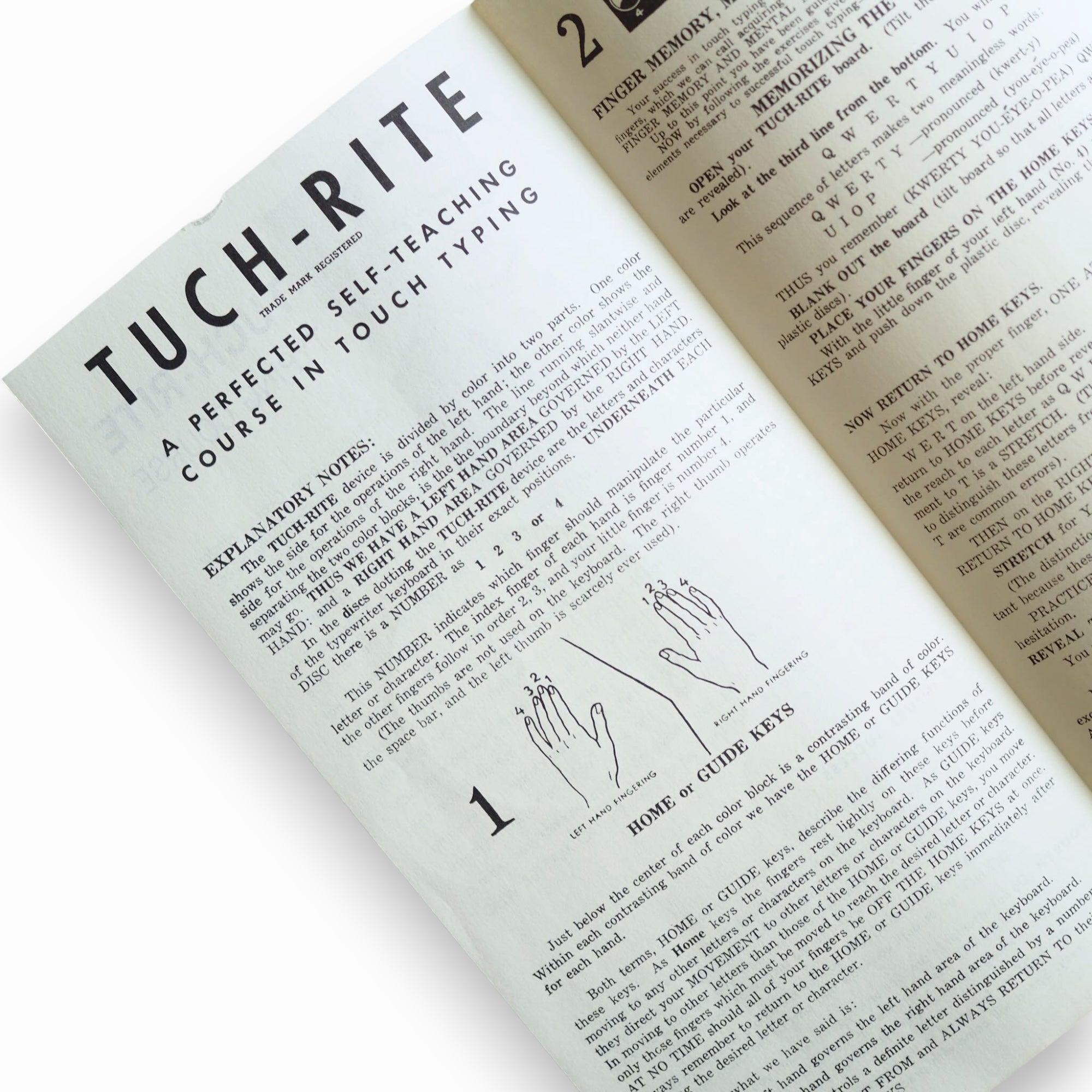 Learn To Type - "TUCH RITE" PERFECT TOUCH SYSTEM TEACHER［used］