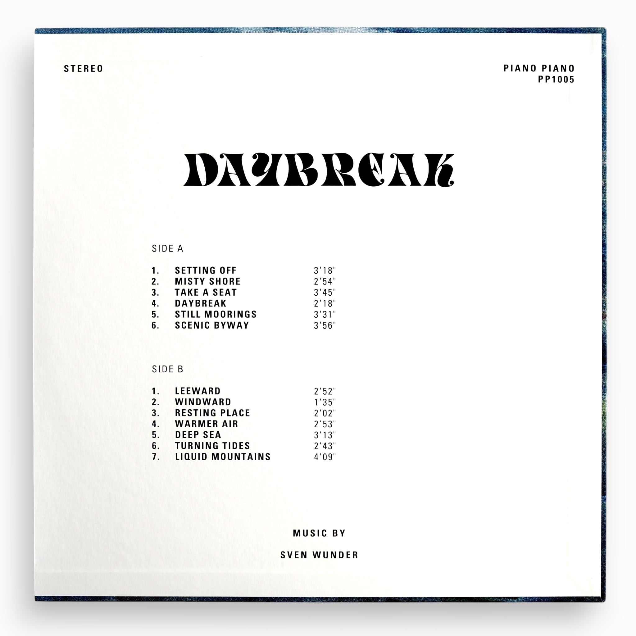 SVEN WUNDER - DAYBREAK / 夜明け (LP / JPN )[NEW]