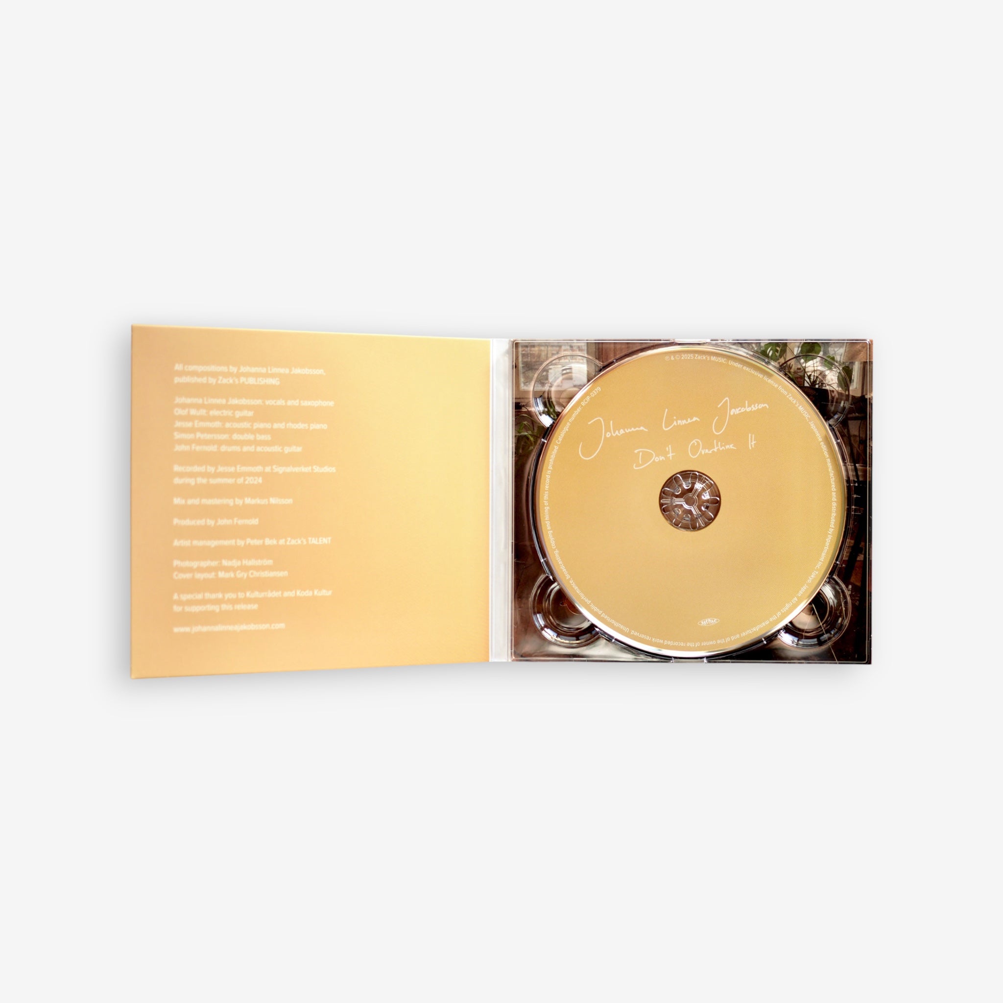 Johanna Linnea Jakobsson - Don't Overthink It [CD/JPN/NEW]