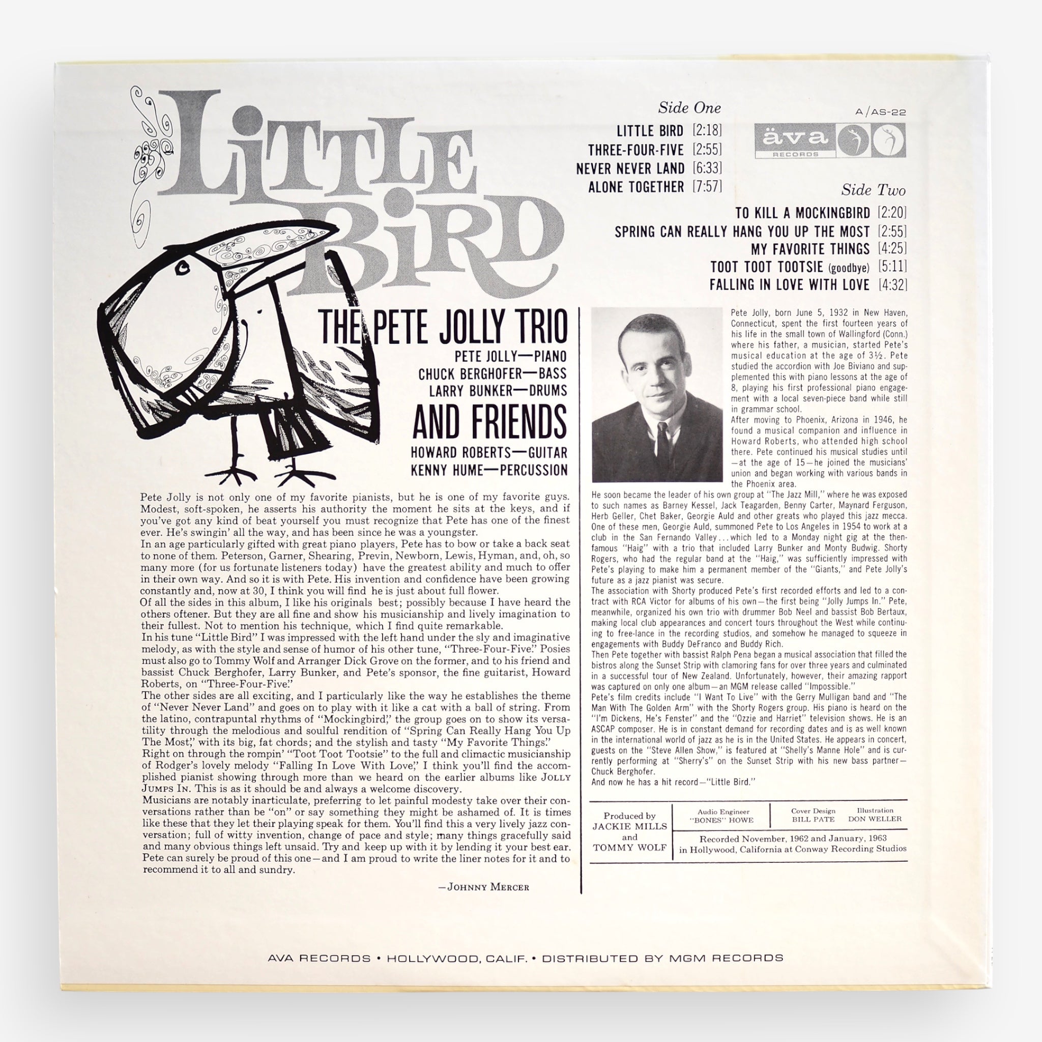 Pete Jolly - Little Bird（ピート・ジョリー／リトル・バード） [used]