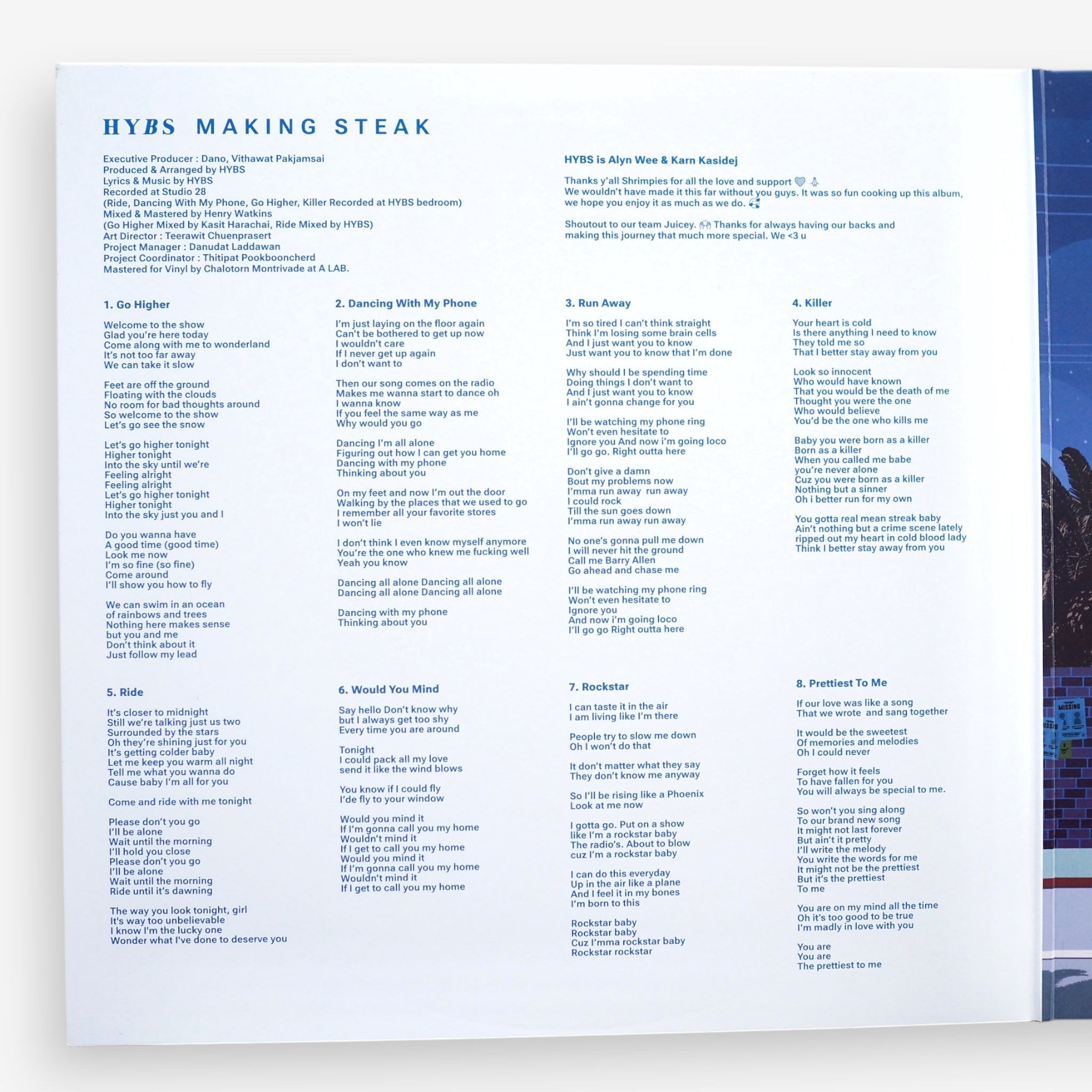 HYBS - MAKING STEAK (2025 repress, transparent orange vinyl) [used]
