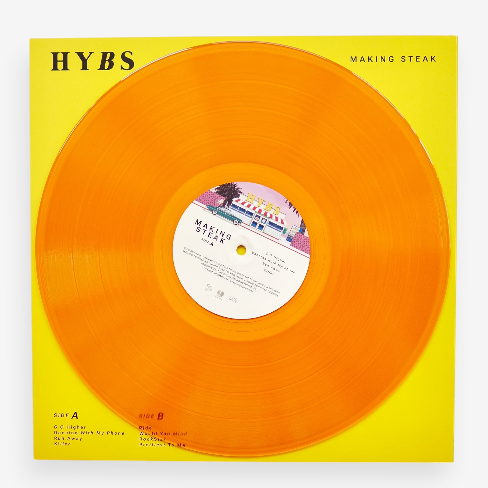 HYBS - MAKING STEAK (2025 repress, transparent orange vinyl) [used]