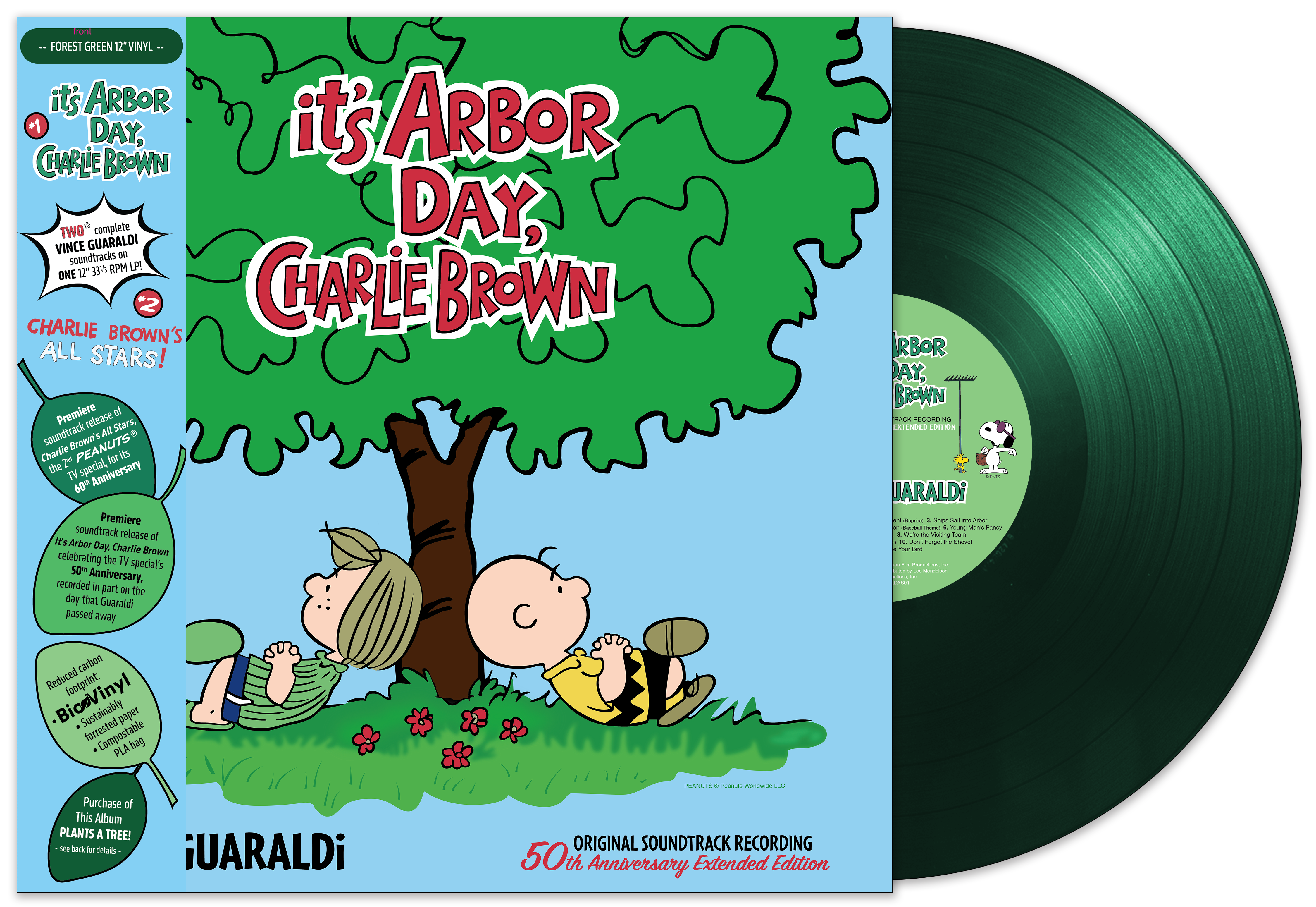 Vince Guaraldi - It's Arbor Day, Charlie Brown / Charlie Brown's All Stars! (Original Soundtrack Recordings) | 50th Extended And 60th Anniversary Editions, Forest Green Vinyl [NEW]