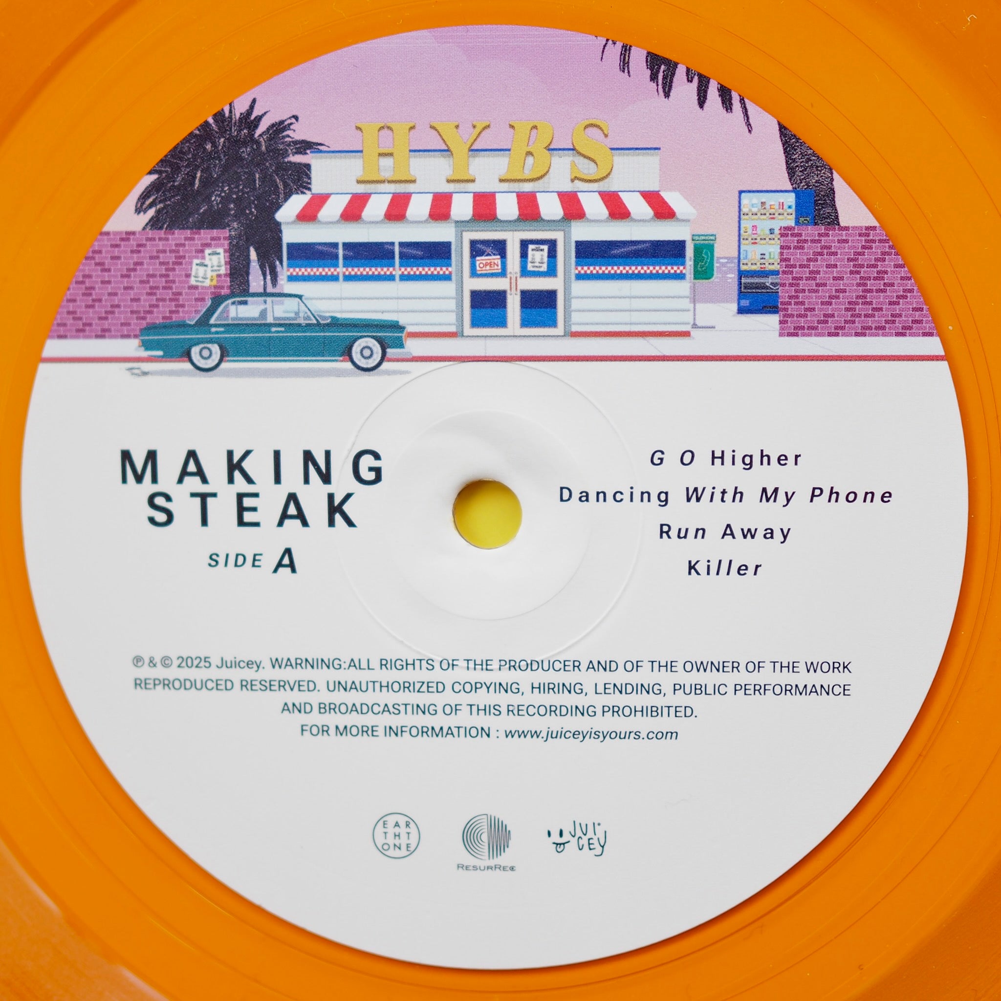 HYBS - MAKING STEAK (2025 repress, transparent orange vinyl) [used]