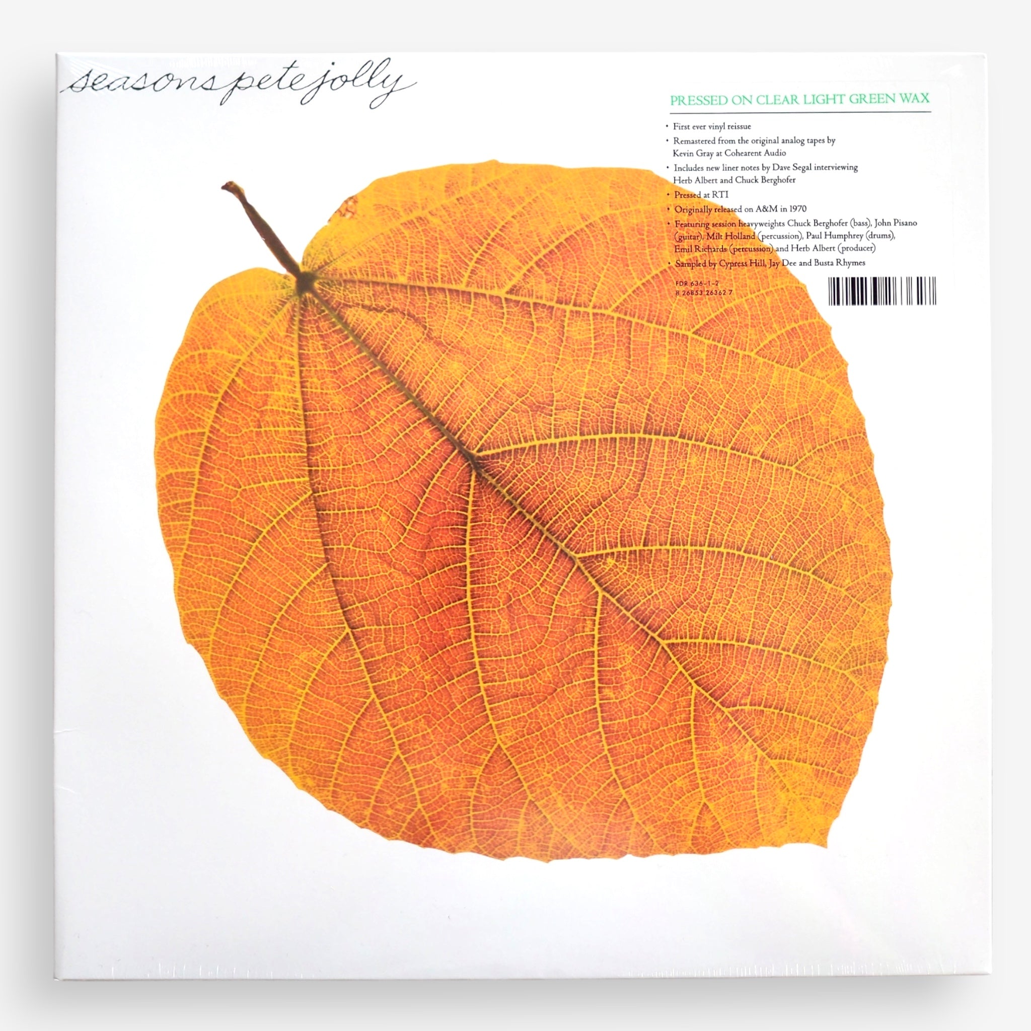Pete Jolly - Seasons (2024 reissue “CLEAR LIGHT GREEN WAX”) [used]