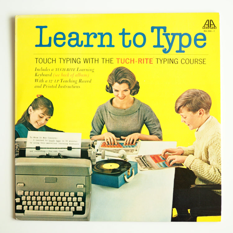 Learn To Type - "TUCH RITE" PERFECT TOUCH SYSTEM TEACHER［used］