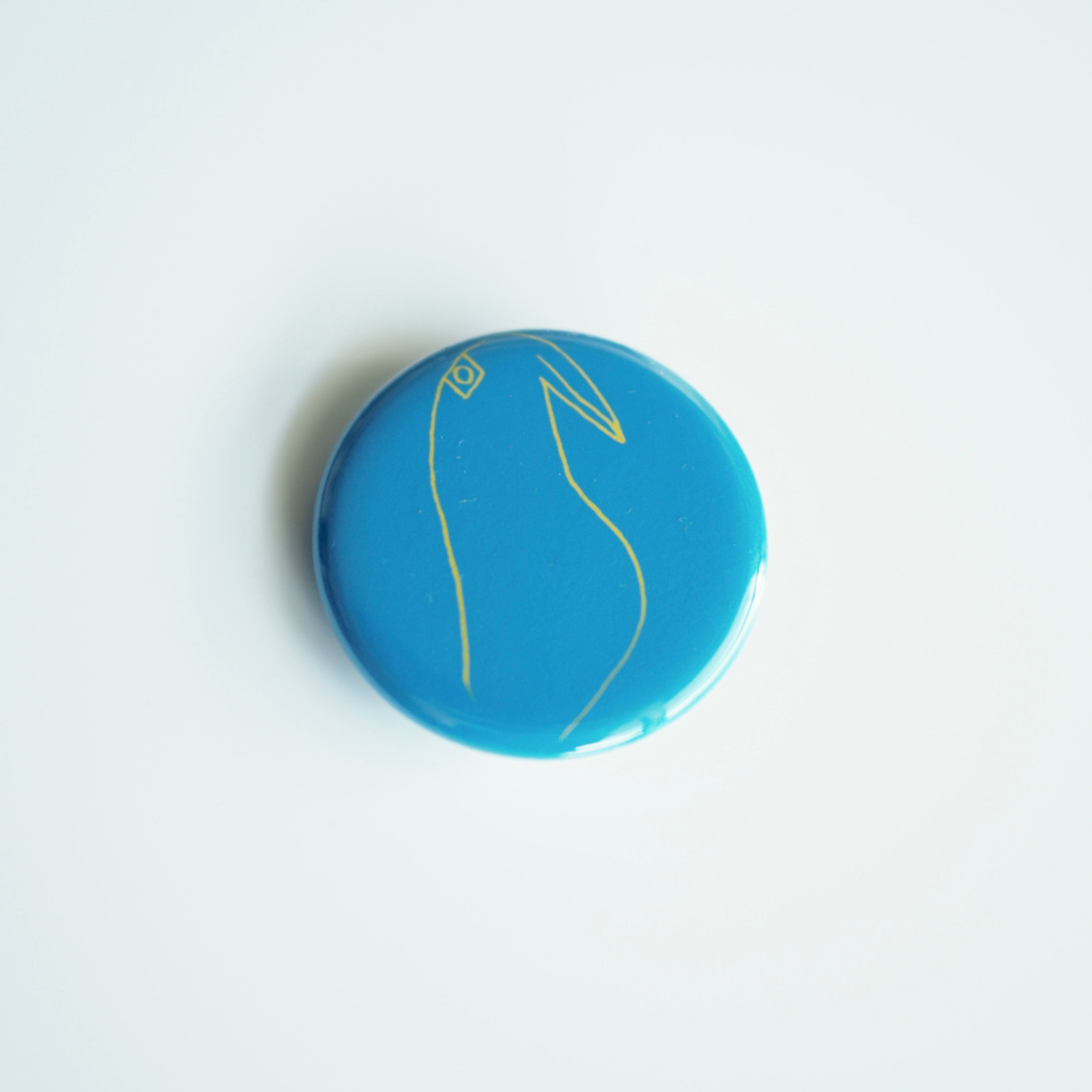 Square-eyed bird (Genichiro Inokuma) | Can badge [NEW / CHARITY GOODS]