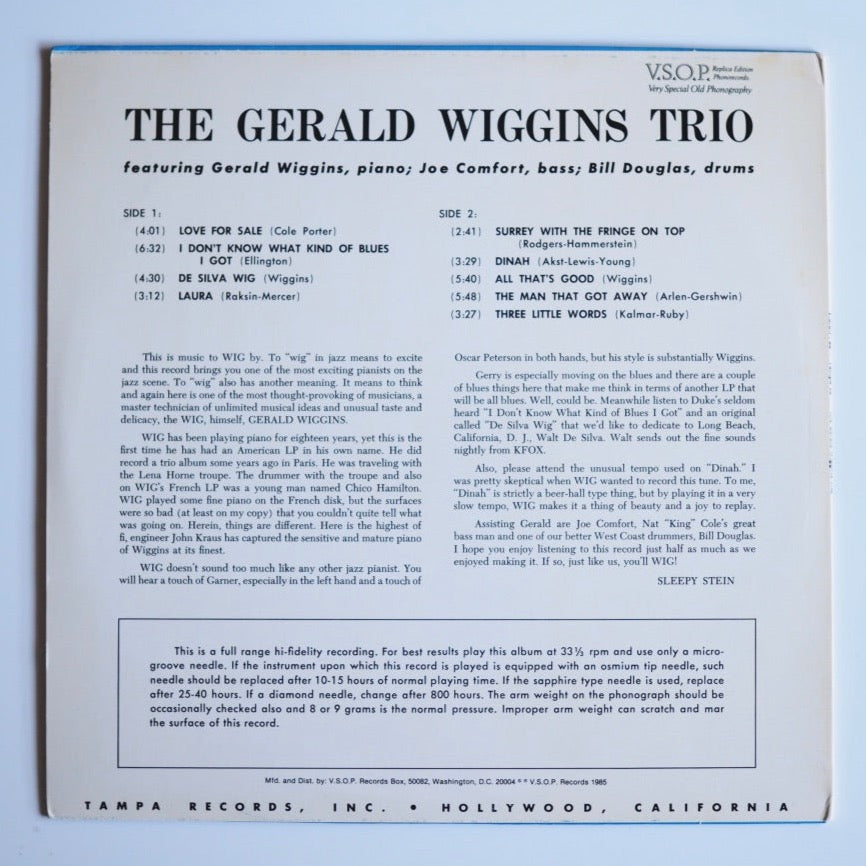 THE GERALD WIGGINS TRIO - S.T.［used］