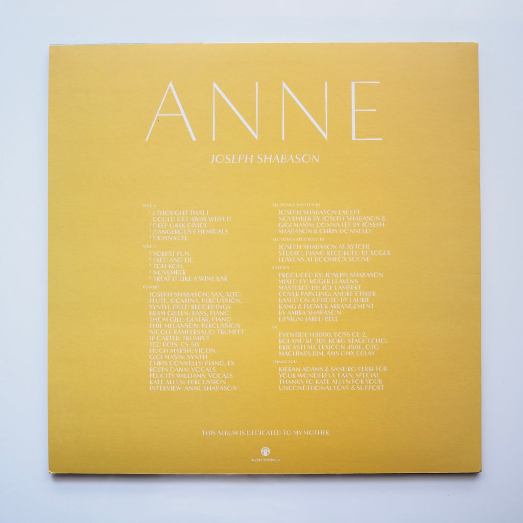 Joseph Shabason - Anne［used / 2nd restock］