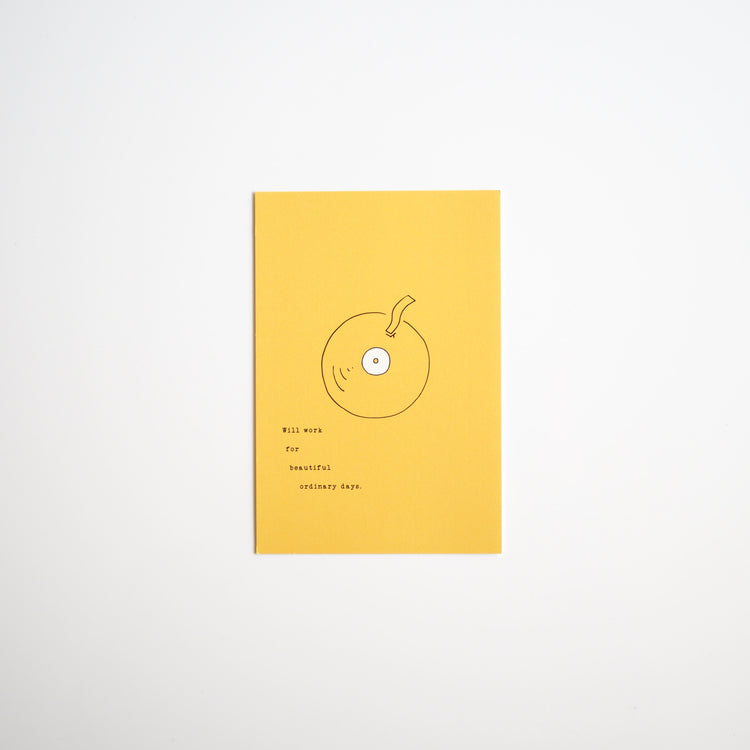 rovakk post card no.003 - vinyl / yellow［giveaway］