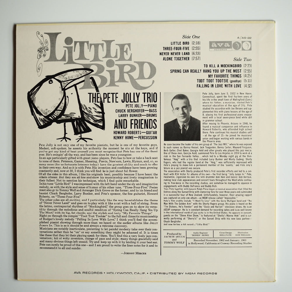 THE PETE JOLLY TRIO - LITTLE BIRD