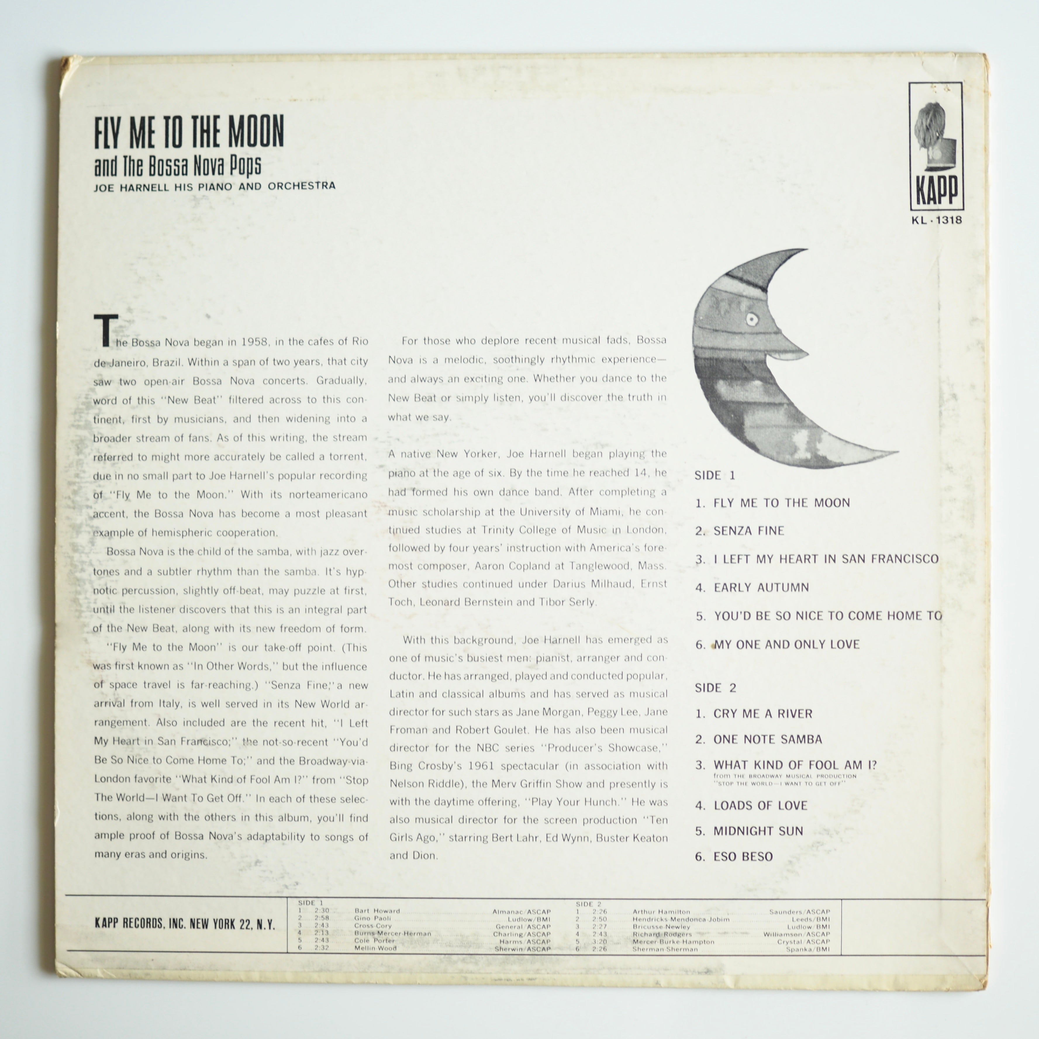 JOE HARNELL HIS PIANO AND ORCHESTRA - FLY ME TO THE MOON AND