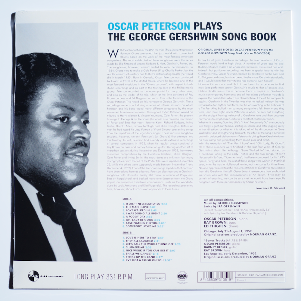OSCAR PETERSON - PLAYS THE GEORGE GERSHWIN SONG BOOK［NEW］
