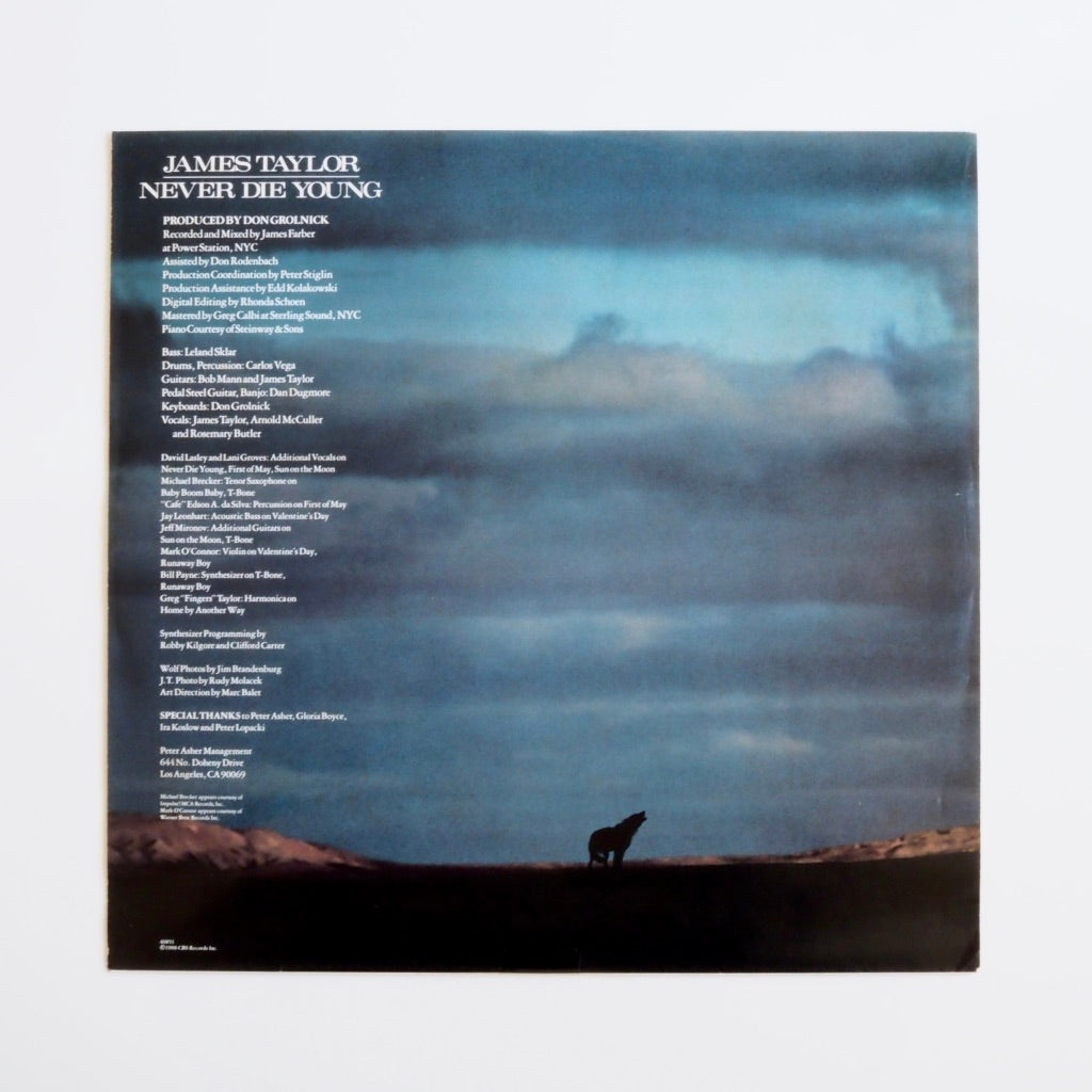 JAMES TAYLOR - NEVER DIE YOUNG［used］